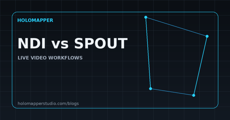 NDI vs Spout for Projection Mapping: Which Live Video Workflow Should You Use? — HoloMapper Blog