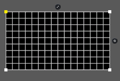 HoloMapper selected surface showing move, scale, rotate, and surface editing handles